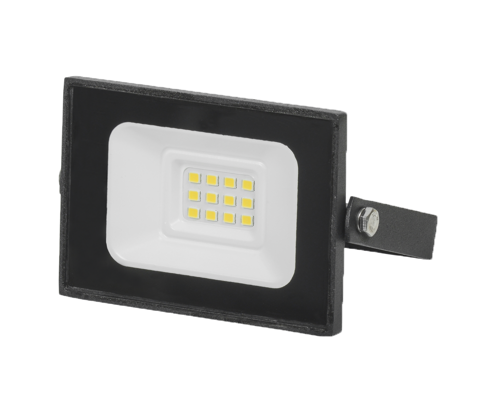 Промышленный светодиодный светильник General прожектор св/д с микроволн. датчик+фотосенсор 10W(860lm) 6K 100x80x26 IP65